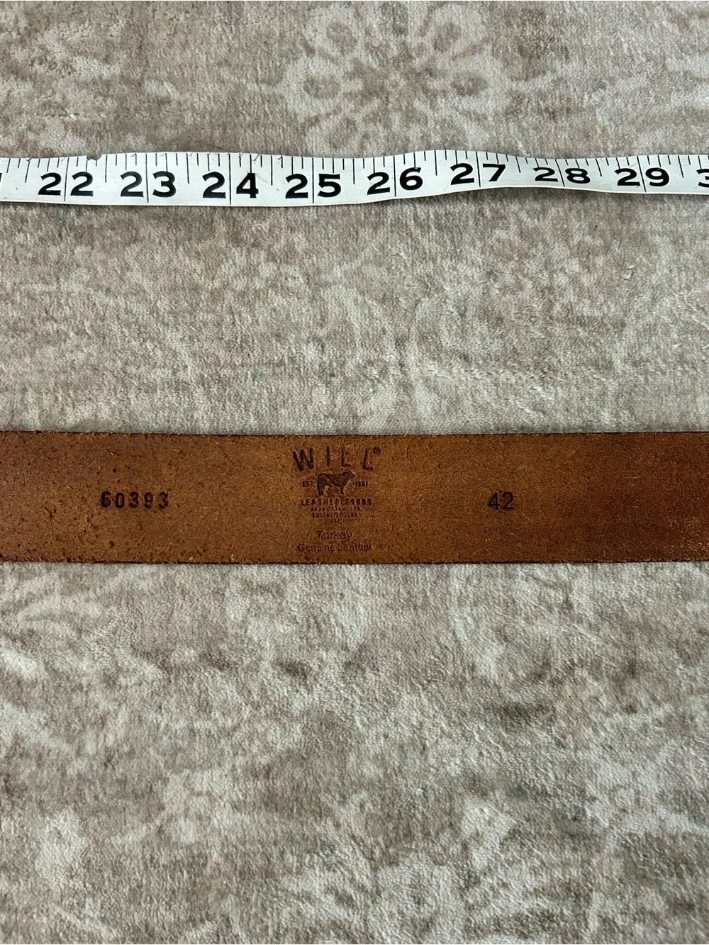WILL Multicolor Striped Leather Men/Women’s Belt size 42
